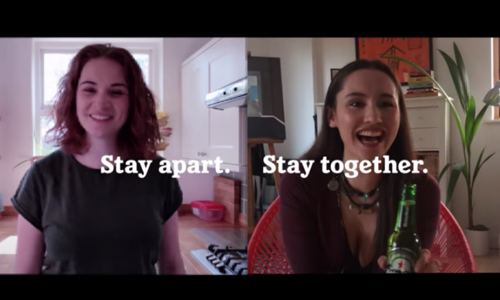 Heineken reclame: stay apart. stay together. 